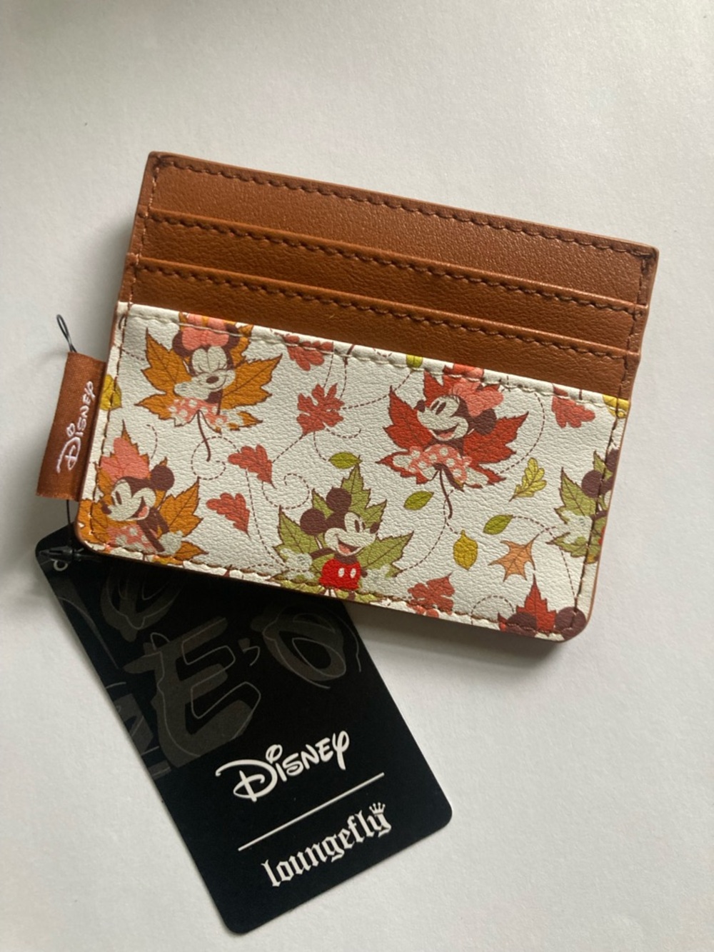 Disney Loungefly Mickey Autumn Leaf Cardholder - New with tags